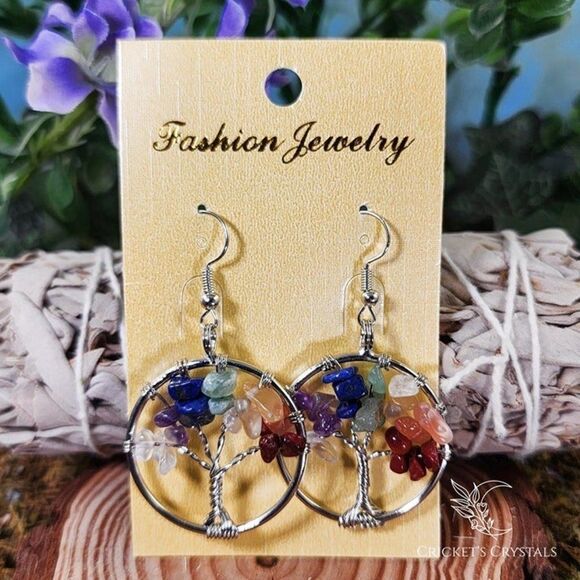 Jewelry - 7 Chakra Tree of Life Earrings #5